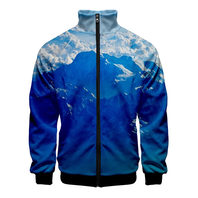 thumbnail image 1 of Chaqueta con estampado de paisaje de montaña nevada en 3D, chaquetas con gráficos de paisajes divertidos para hombres y niños, ropa de calle de moda, ropa, tops, 1 of 4