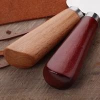 1PC Stainless Steel Leather Cutting Knife with Wooden Handle DIY Leather Craft Tool for Precise Leather Cutting and Trimming 4