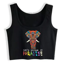 

Hippy design top graphics fashion of female harvest will see crew top tank neck