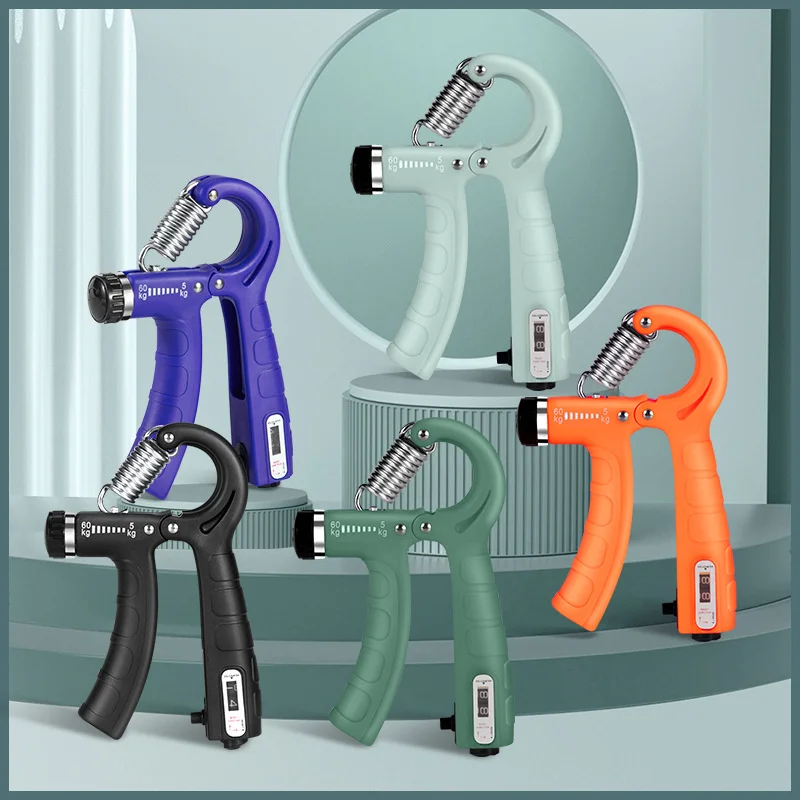 악력기 손목 재활용 피트니스 헤비 그립, 핸드 그리퍼 및 근력 훈련을 위한 손목 확장기 8 조절식 카운팅 그립 손 훈련 팔 근력 휴대용 손목 근력 재활 훈련 근력 전문가용, 조절식 카운팅 그립