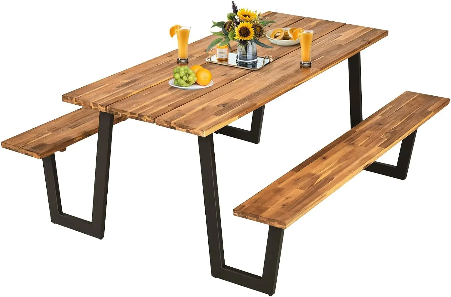 

Pinic Table, Large, Natural & Black