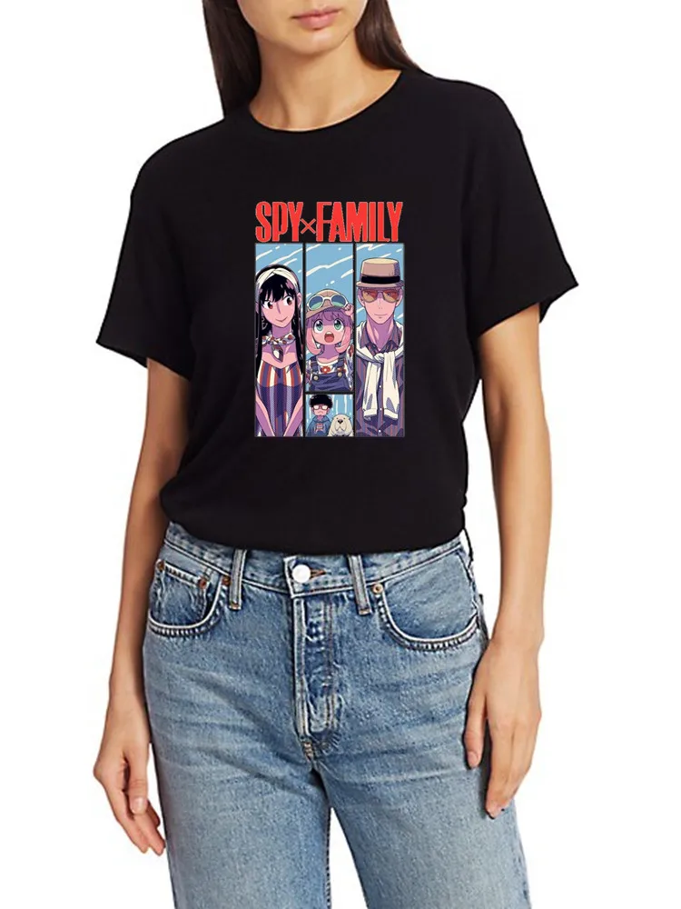 

Anya Yor Loid Spy x Family Tshirt Women Japanese Anime Manga Graphic T-shirt Unisex Summer T shirt Short Sleeve Gift Clothes