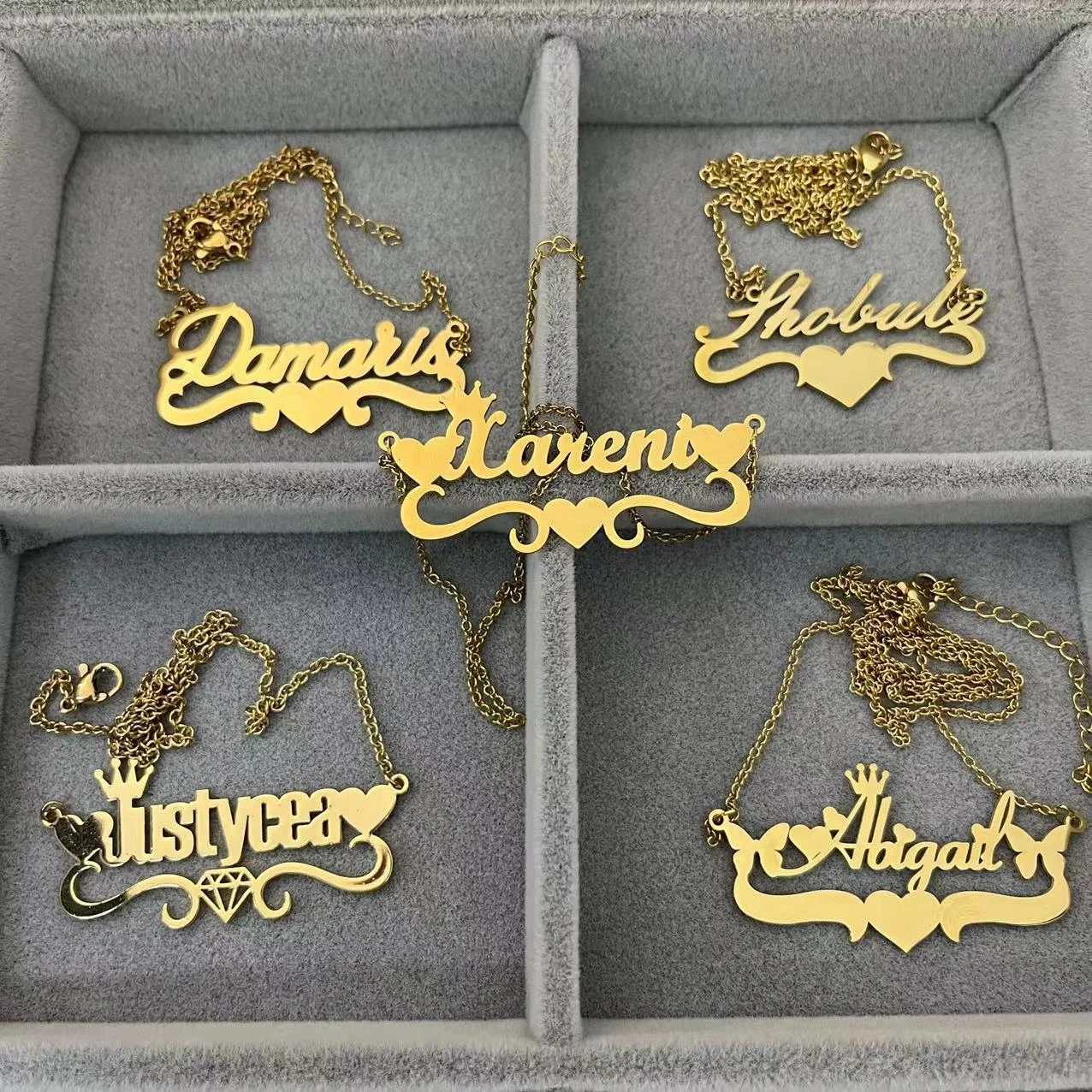 Custom Stainless Steel Name Necklace Personalized Nameplate Necklace