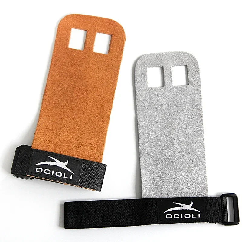1 Pair Hand Grip Synthetic Leather Crossfit Gymnastics Guard Palm Protectors Pull Up Horizontal Bar Weight Lifting Guantes Gym 4