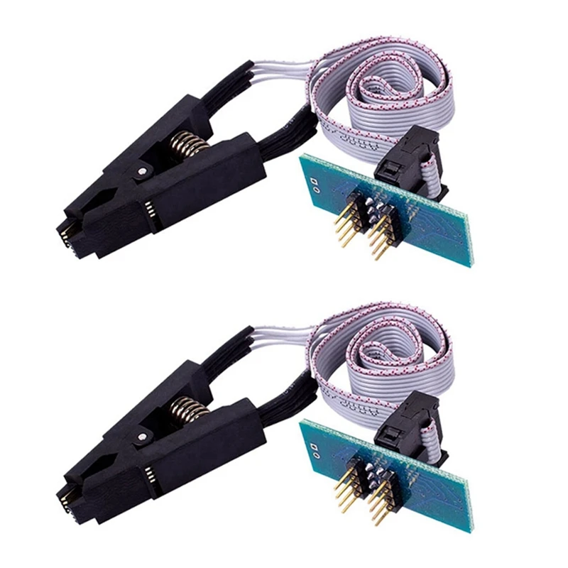 

2 шт., программатор USB V1.3 Xprog для настройки чипов ECU, адаптер с зажимом SOP8 SOIC8 для чипов 24CXX и 25 (адаптер)