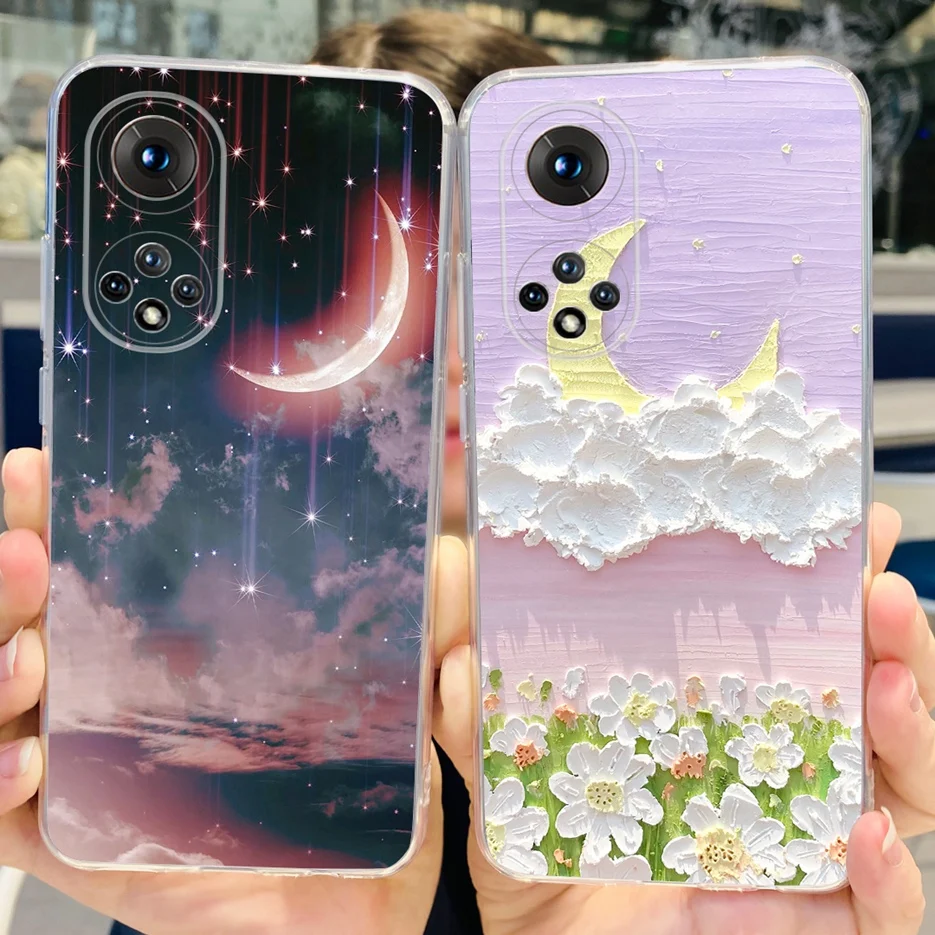 Elegant Painted Soft Silicone Phone Case - Stylish Protective Cover for Huawei Honor 50 Series