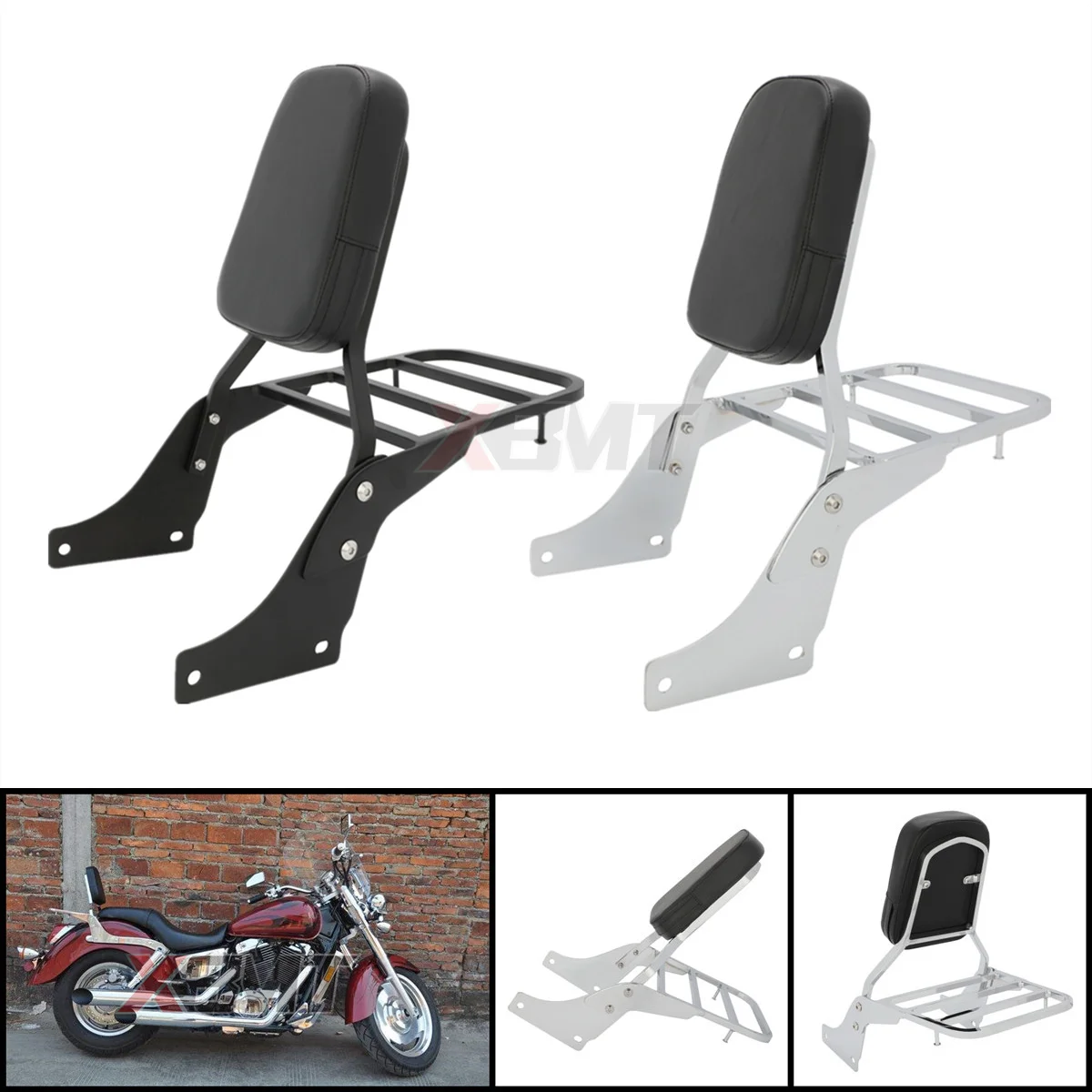 

Motorcycle Accessories Rear Backrest Sissy Bar Luggage Rack For Honda VT1100C Spirit VT1100C2 ACE Sabre VT1100T Shadow ACE Tour