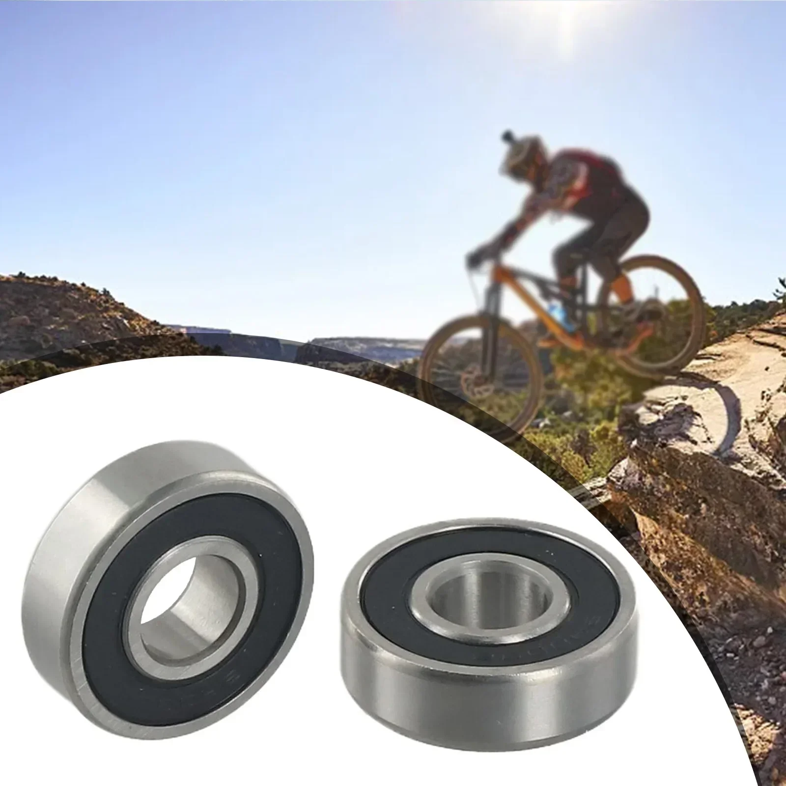 2pcs Bike Wheel Hub Bearings 6000ZZ/6000-2RS For 47cc /49cc Steel Bicycle Silver Hub Bearings Cycling Practical Accessories