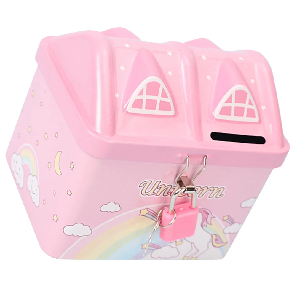 Cartoon Exquisite Metal Kids Piggy Bank Girls Bedroom Decor Save Money Habit Birthday Gift Toddler Study 2