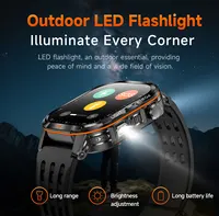 Nouvelle Montre Connectée Militaire 2026 avec Batterie 1400 mAh, Écran AMOLED 2,01 Pouces, Étanchéité 10 ATM, Suivi GPS Sportif, pour Hommes Android et iOS 6
