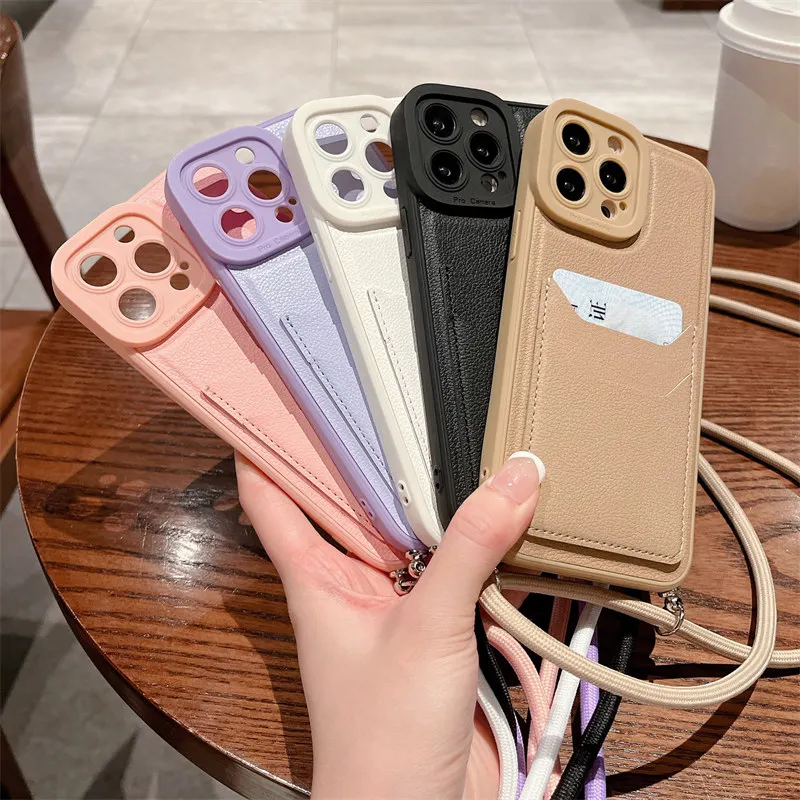 Texture Leather Card Slot Phone Case For Iphone 13 12 11 Pro Max Xs Max