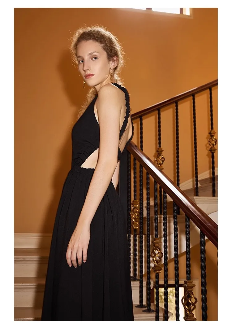 AEL Frauen Sexy Oansatz Rückenfreies Kleid Elegante Hohe Taille A-linie Kleider Berufung Party Vestidos – Detail 12