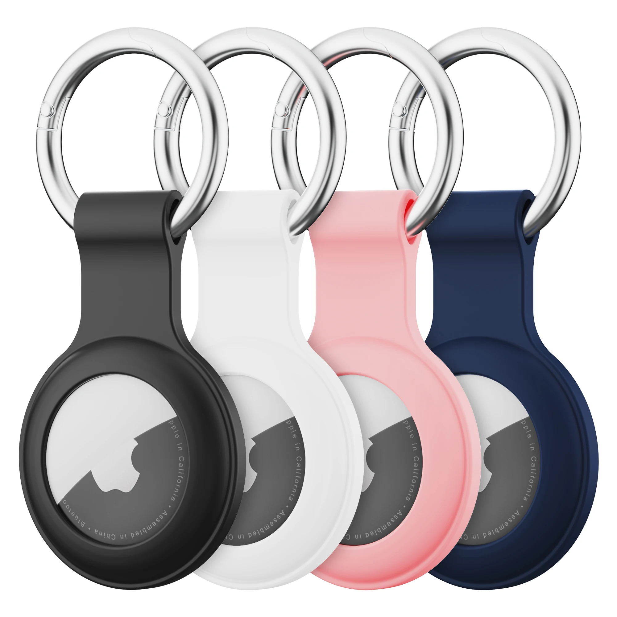 Silicone Airtag Protetor Case Apple Keychain Titular Gps Tracker Chaves de Bagagem Acessórios Pack