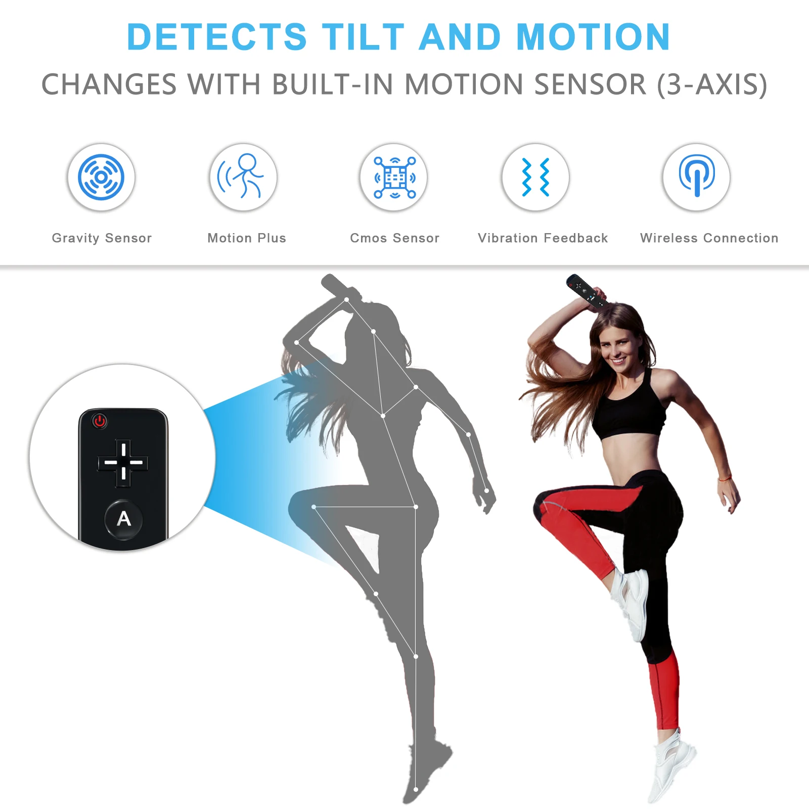 Built-in Motion Plus Remote Compatible For Nintendo Wii/Wii U Controller Console Set Wireless Bluetooth Gamepad with Soft cover,wireless game controller