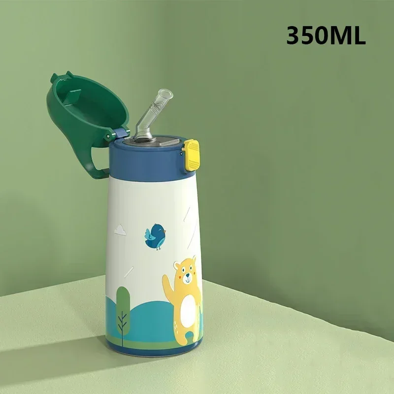thumbnail image 1 of Kids Stainless Steel Straw Thermos Mug with Case Cartoon Leak-Proof Vacuum Flask Children Thermal Water Bottle Thermocup Cupshe, 1 of 5