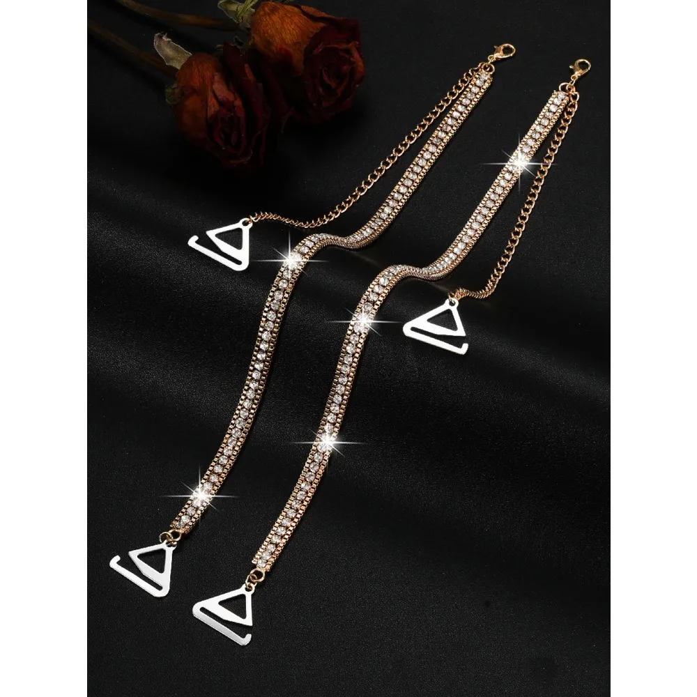 Elegant Metal Adjustable Bra Straps & Sexy Shoulder Chains for Wedding Dresses & Lingerie