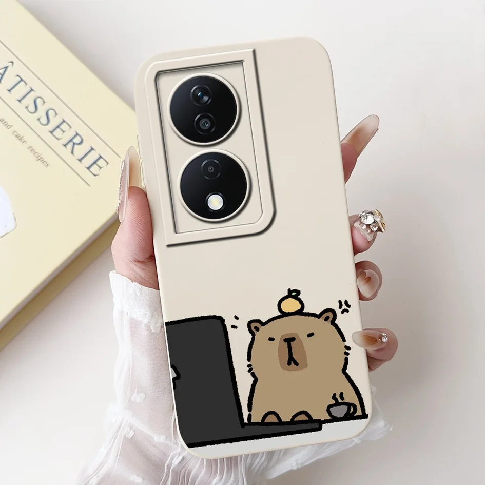 Cute Cartoon Astronaut Square Silicone Soft Case with Camera Lens Protection
