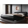 Queen Size Bed Frame with Ergonomic & Adjustable Headboard, Low Profile Modern Upholstered Platform Sleigh Design 1