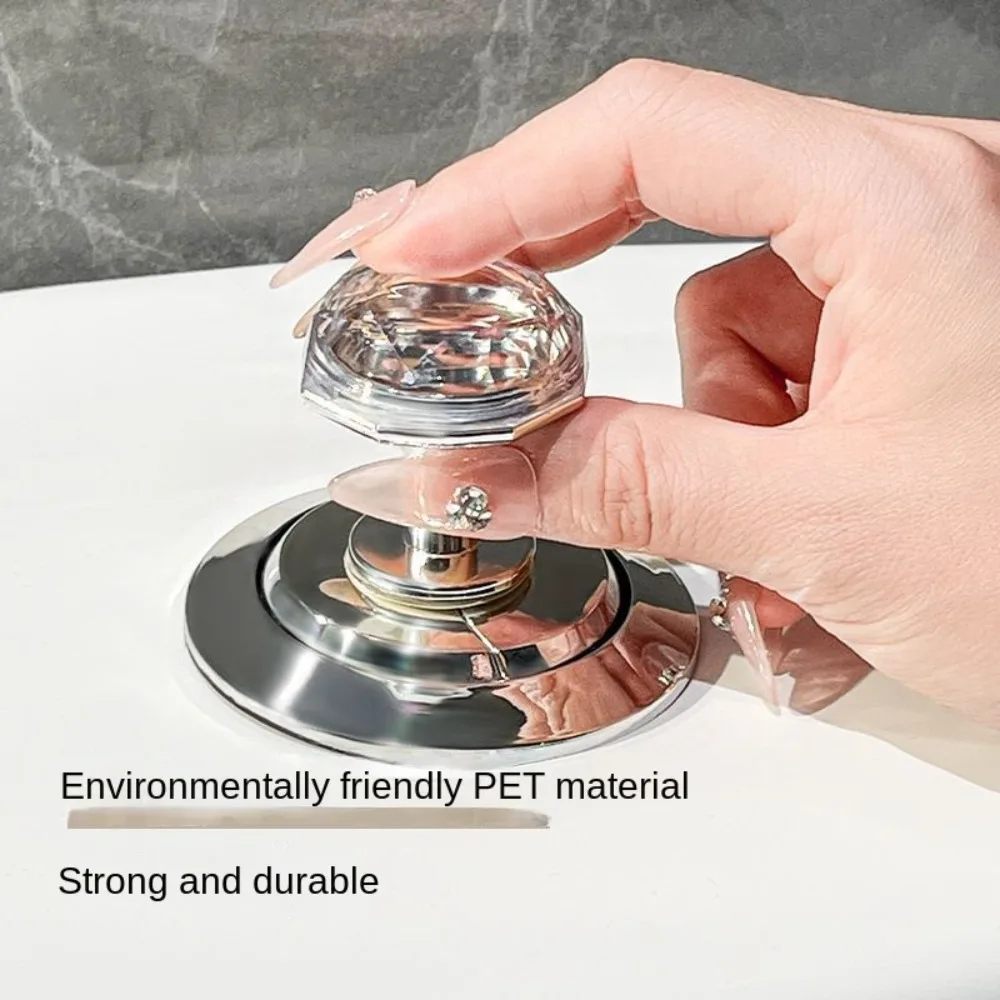 Creative Plastic Heart Shaped Toilet Tank Button Universal Transparent Toilet Flush Button Labor-saving Furniture Handle
