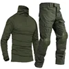 Softair Tactical Suits Paintball Work Clothing Men Uniform Camo Shirts Cargo Knee Pads Hunting Pants Wear Resistant 1