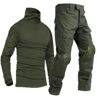 Softair Tactical Suits Paintball Work Clothing Men Uniform Camo Shirts Cargo Knee Pads Hunting Pants Wear Resistant 1