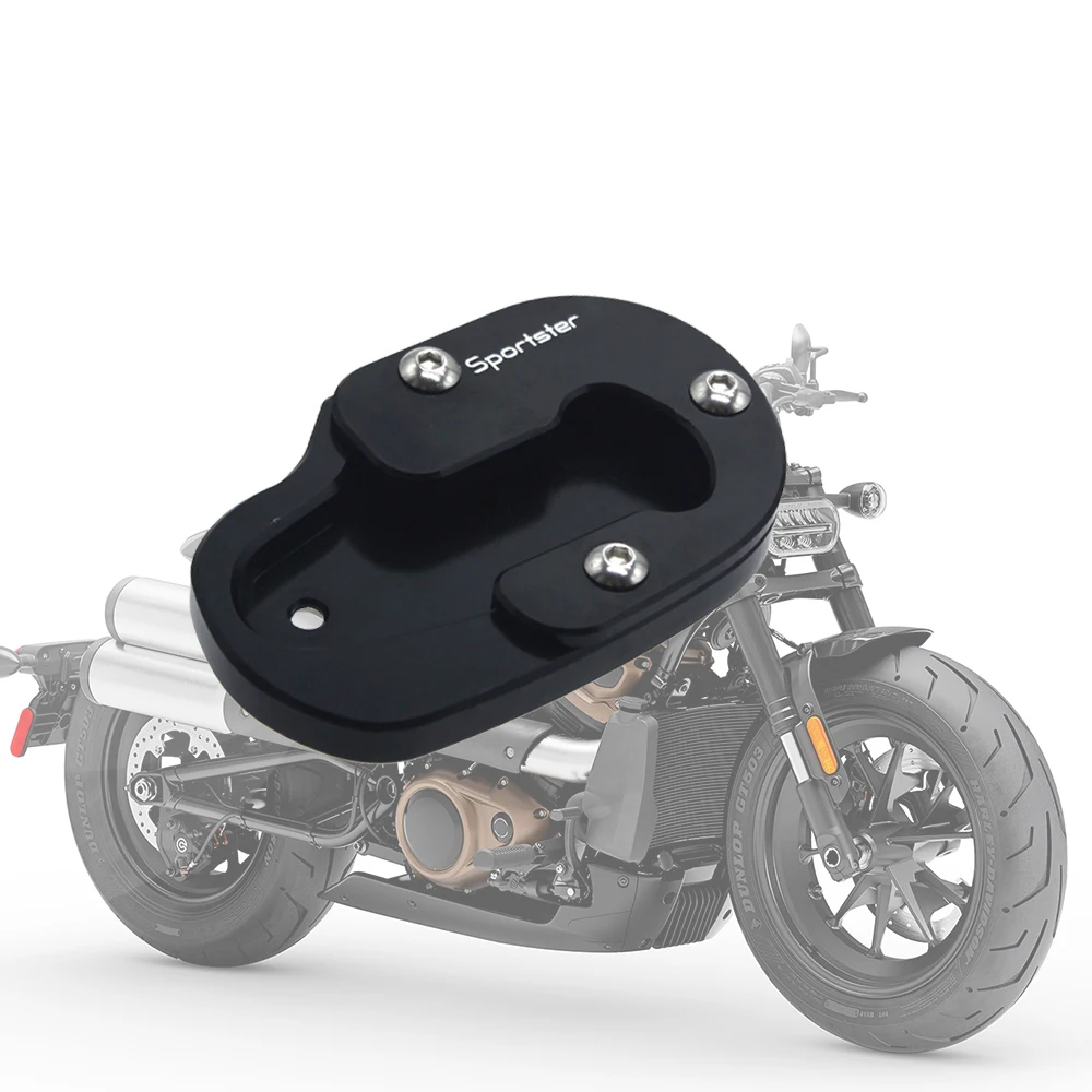 

Motorcycle CNC Kickstand Foot Side Stand Extension Pad Support Plate Enlarge For Sportster S 1250 RH1250 2021