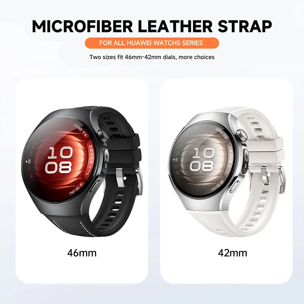 Premium Leather Silicone Smart Watch Strap - Specialized Band Wristband Bracelet