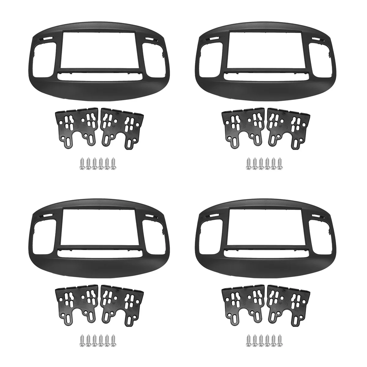 

4X 2Din Car Radio Fascia for HYUNDAI Accent 09-12 DVD Stereo Frame Plate Adapter Mounting Dash Installation Bezel Trim