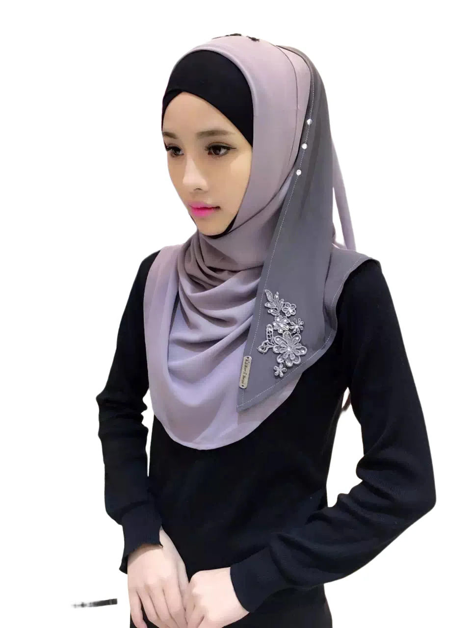 Un Pezzo Hijab Tirare Su Amira Istantanea Da Donna Musulmana Avvolgente - Foto 9