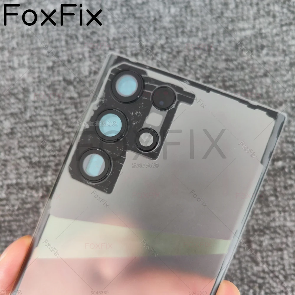 バッテリー、画面、リアカバー新品　海外　Galaxy S22 Ultra Replace Rear Back Glass Battery Cover Housing For Samsung