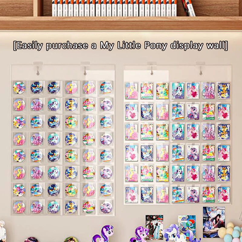 Card Holder 1PC 42/48 Grids Bar Badge Display Rack Transparent Storage Hanging Bag Home Large Capacity Wall Mounted Keep Out Dust