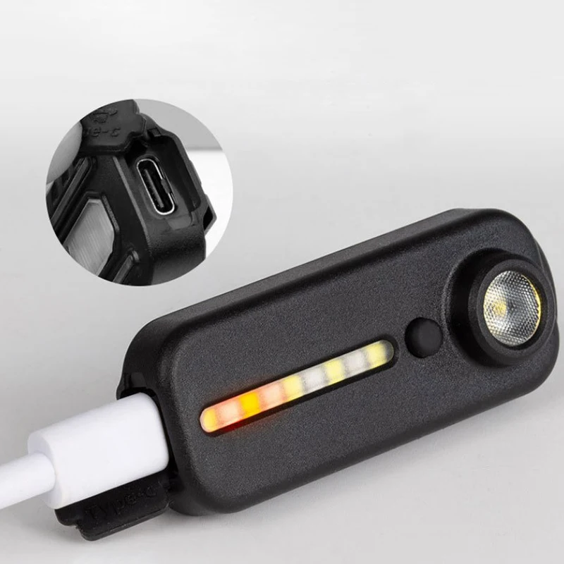Bike Warning Light 1pc LED Red Blue Shoulder Police Light With Clip USB Charging Flashing Warning