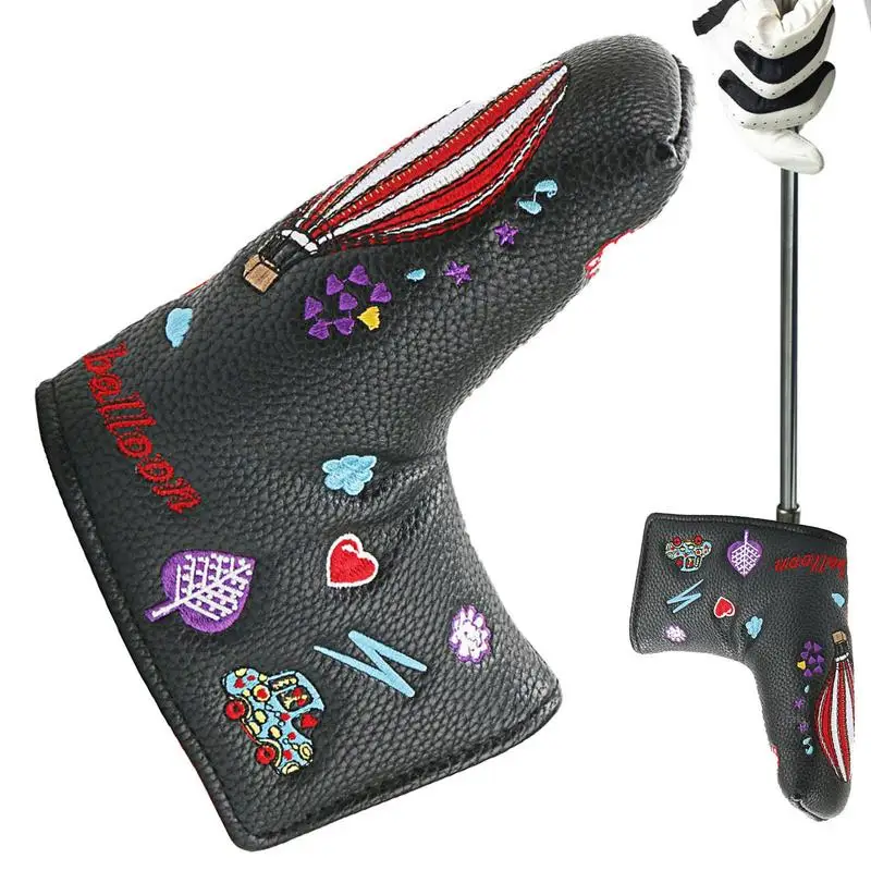 

Magnetic PU Leather Golf Club Head Cover Balloon Pattern Golf Putter Cover Reusable Golf Accessories Golf Iron Club Head Covers