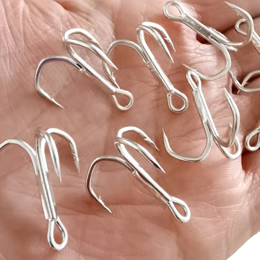 Boîte De 50 Hameçons Triples N°4/0 - Pêche Direct - Pour Silure Ou Mer - NEUF Soldé