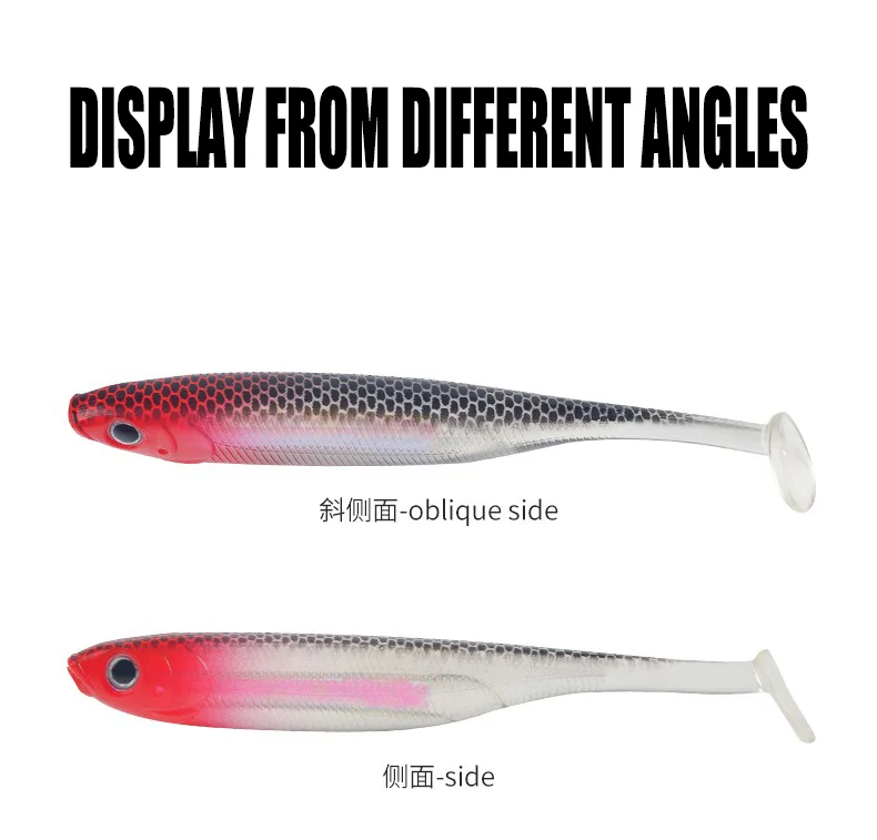Weicher Köder 65mm 5,6g 125mm 10g t-Schwanz weicher Köder weicher Wurm Jigging Swimbait Hecht Bass Barsch – Detail 5