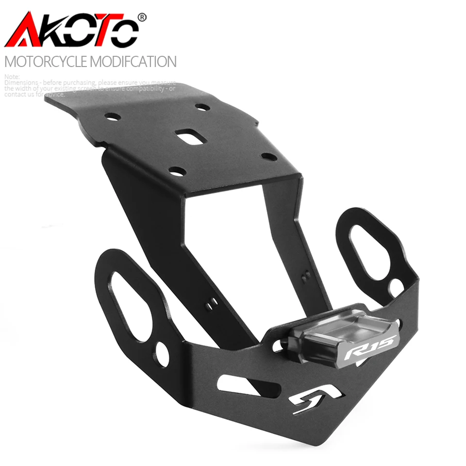 Para yamaha r15 v3 2017 2018 2019 2020 2021 2022 yzfr15 suporte da placa de  licença quadro traseiro fender eliminador suporte - AliExpress, image size:960x960