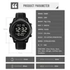 SKMEI Waterproof Countdown Calendar Digital Wristwatch reloj hombre 1864 New Sport Watches Mens Multifunction Stopwatch 6