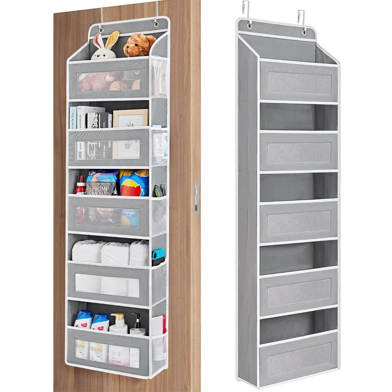 Wall-Mounted Hanging Storage Bag Modern Minimalist Non-Woven Fabric Bedroom Closet Door Back Storage Bag for Underwear Magazines