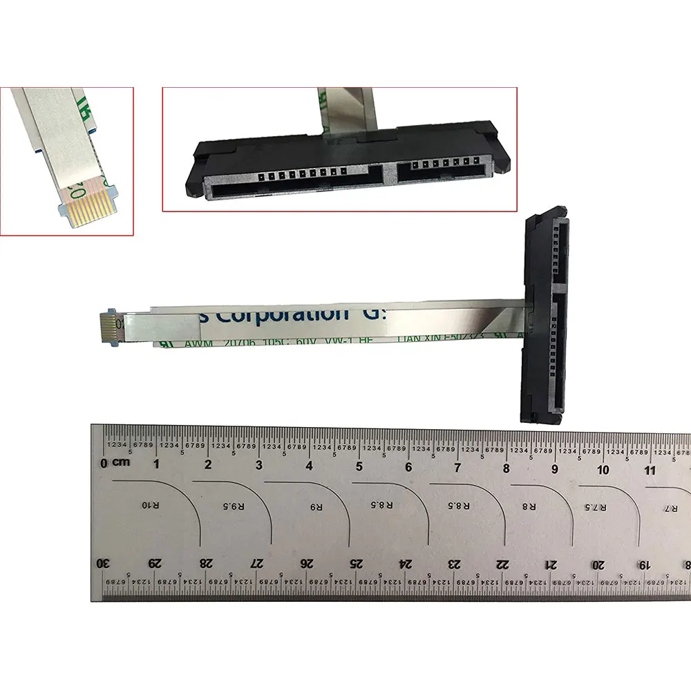 Cabo de Disco Rígido para Laptop hp Conector Ssd 9cm 10pin hp 14-dq 14-dq0011dx 14s-dq Sata - Imagem 2