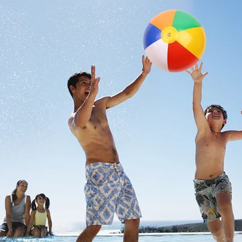 Colorful Inflatable Ball Balloon Inflatable Beach Ball Birthday Pool Party Favor Party Water Game Balloon for 3+ Kid Boys Girls 6