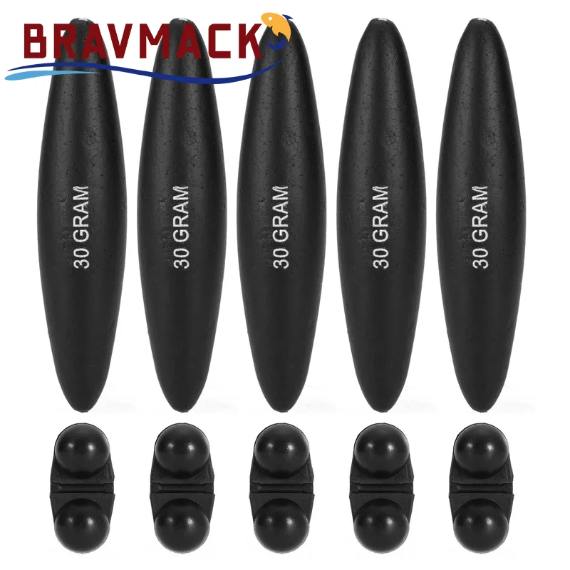 5 flotteurs EVA 20g/30g avec clochette pour pêche au silure - accessoires flottants à perle lestée
