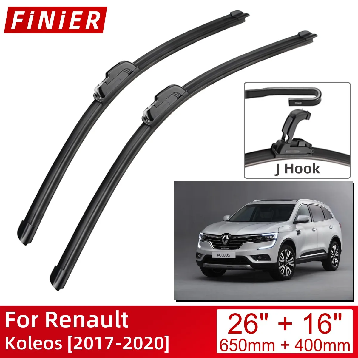 For Renault Koleos 20172020 26"+16" Car Accessories Front Windscreen