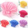 6 Colors Microfiber Solid Quickly Dry Hair Hat Hair Turban Women Girls Ladies Cap Bathing Drying Towel Head Wrap Hat 29X30cm 6