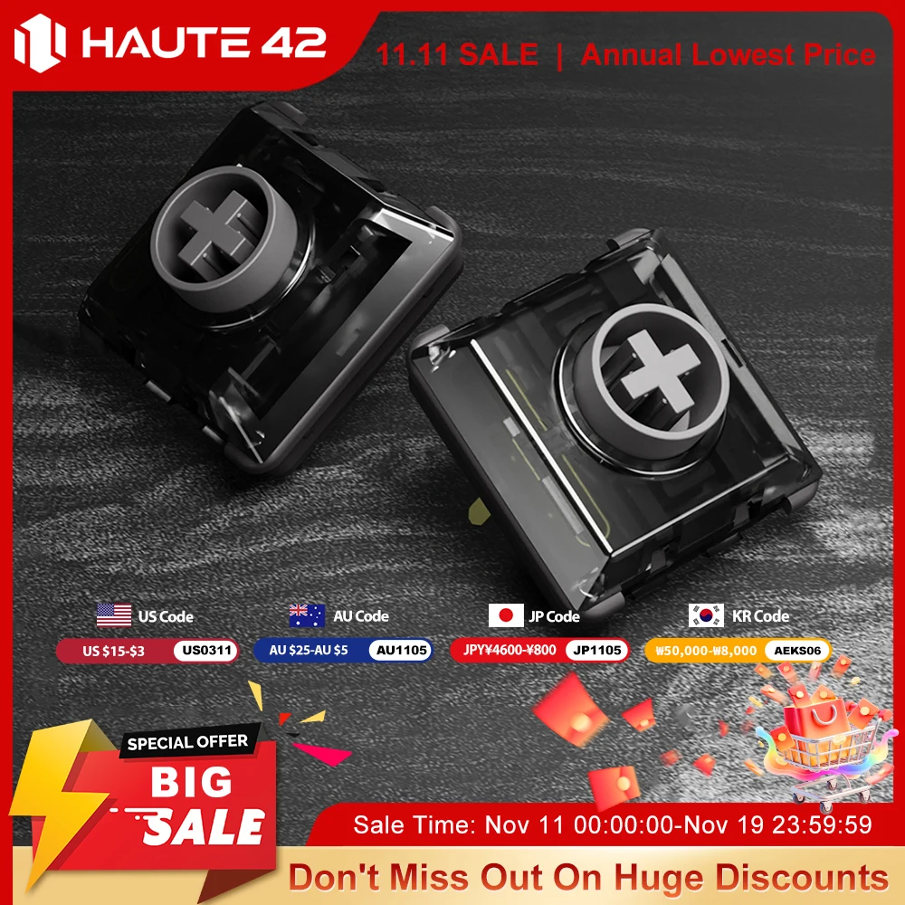 Haute42 Kailh ロープロファイルシャドウハンティングスイッチヒット