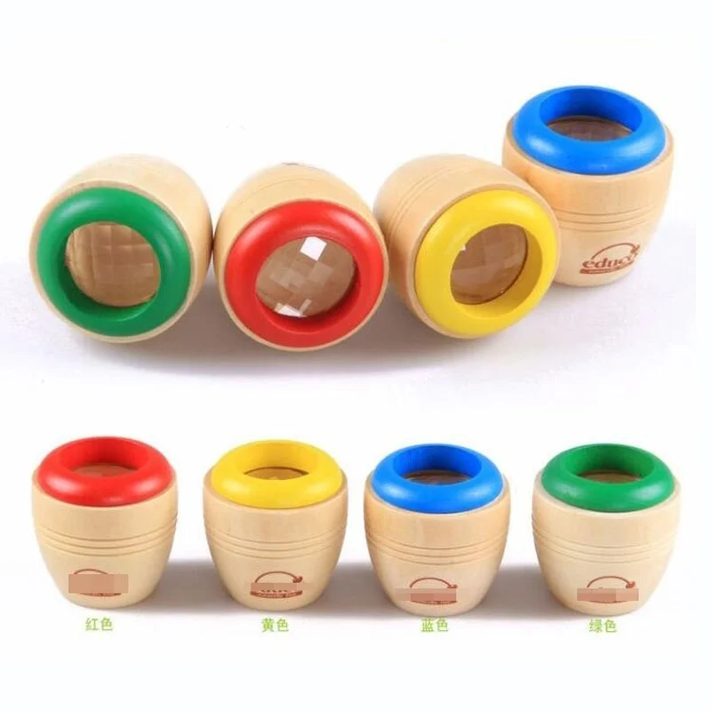 magic kaleidoscope multi-prism view wooden toys for kids