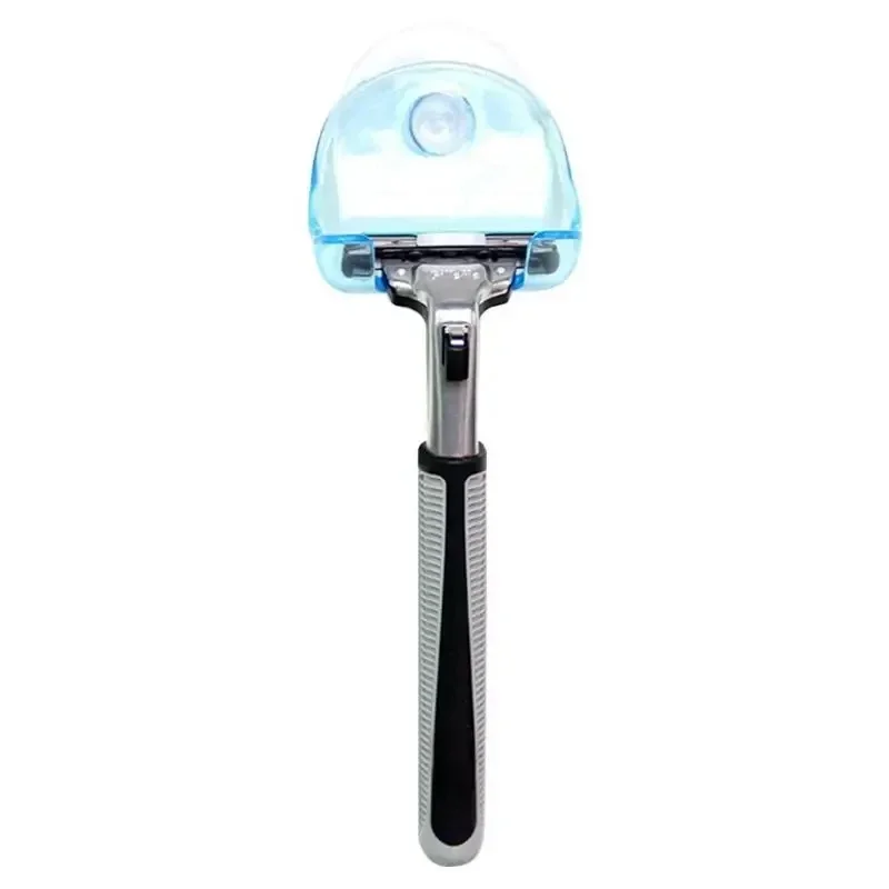 Plastic Shaver Hanging Rack Razor Holder Storage Shelf Bathroom Product Suction Cup Shelf Organizer 1/2pcs