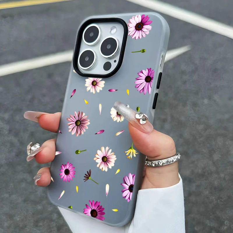 Elegant Floral Pattern Jelly Phone Case Cover