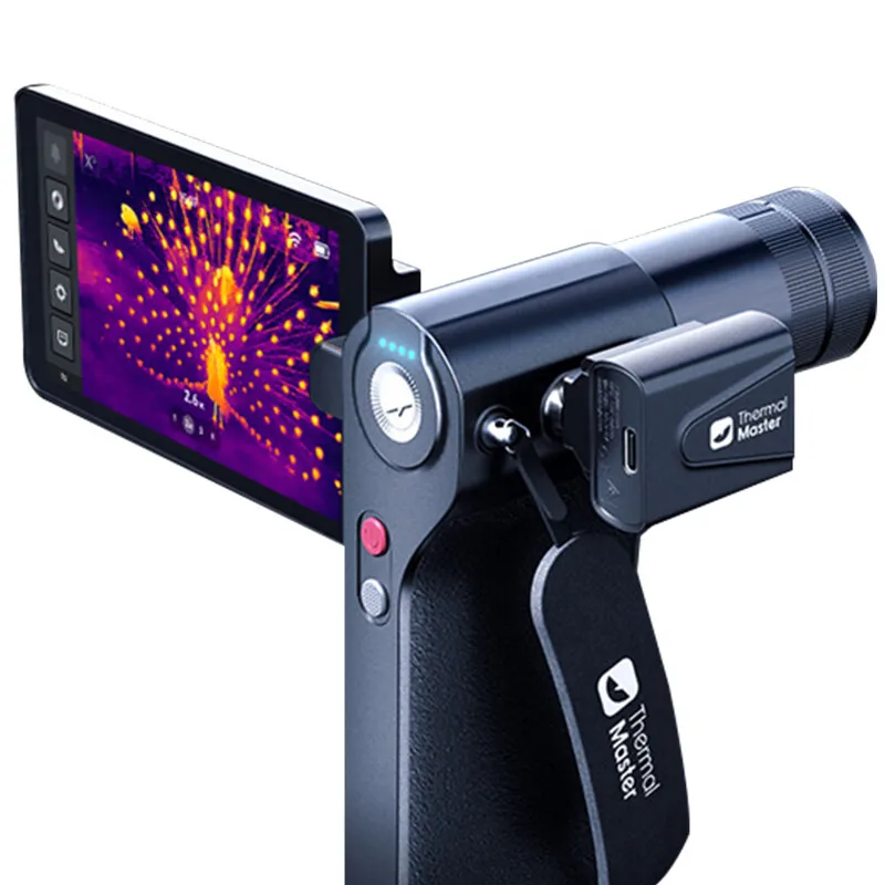 THERMAL MASTER DV2 휴대용 열화상 카메라 512×384 해상도 13mm 렌즈 1000m 감지 범위 5인치 화면 블루투스 와이파이