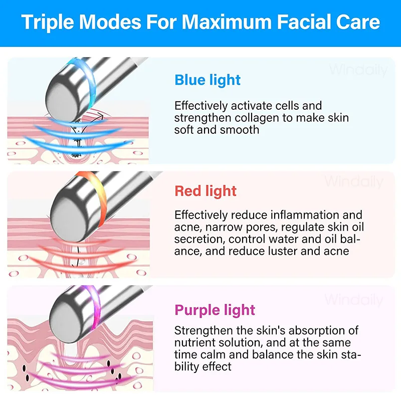 IPL Eye Face Massager Vibration Heated Facial Massage Wand Pen Dark Circles Puffiness Anti Wrinkle Skin Care Tool Beauty Device eye massager