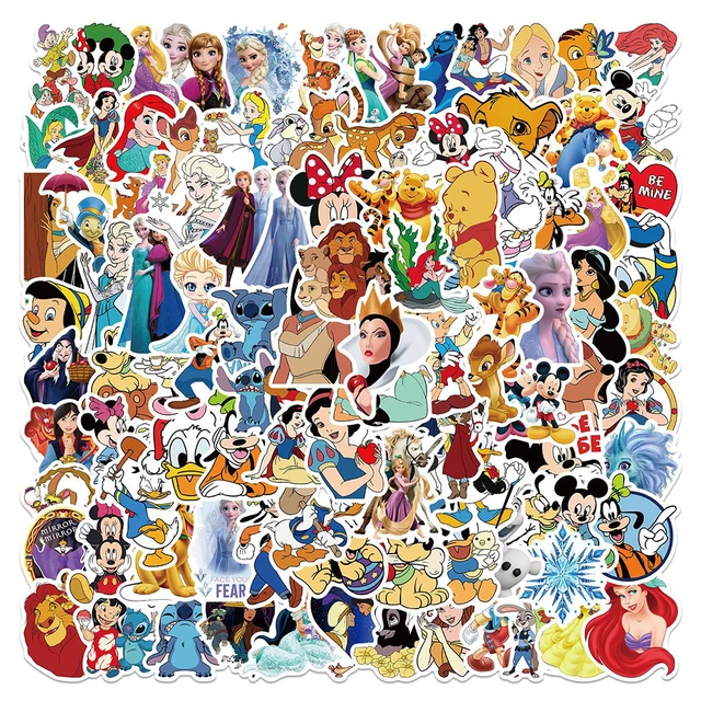 10/30/50/100PCS Disney Marvel The Avengers Cute Super Hero Stickers  Graffiti DIY Toy Phone Laptop Car Bike Decals Kids Sticker